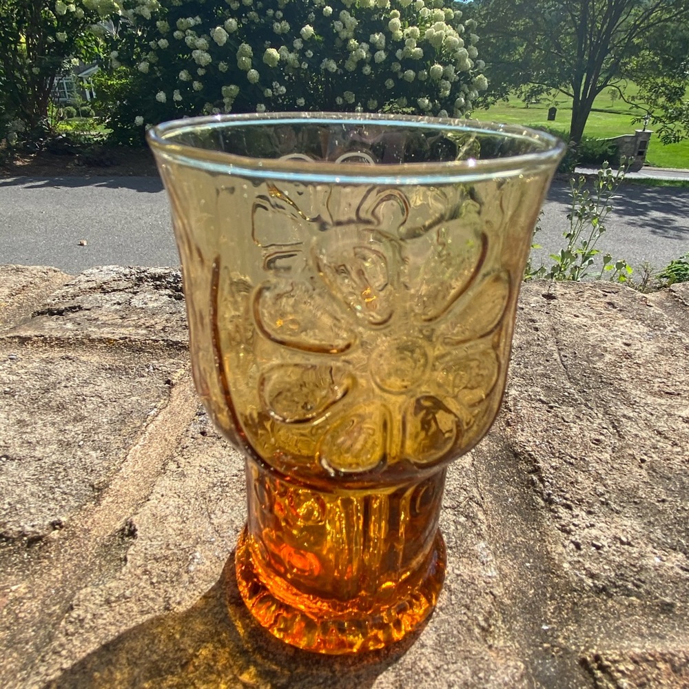 Amber libbey Glass - Picture 2 of 4